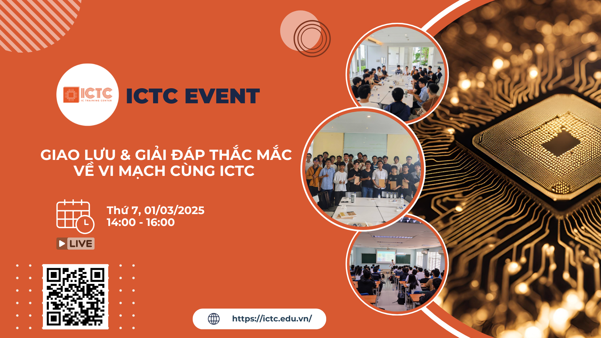 ICTC TỔ CHỨC GIAO LƯU & GIẢI ĐÁP THẮC MẮC VỀ VI MẠCH - THÁNG 03/2025!