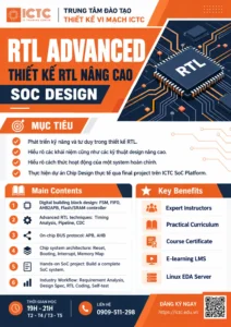 Poster khóa học thiết kế RTL nâng cao – SoC Design tại ICTC